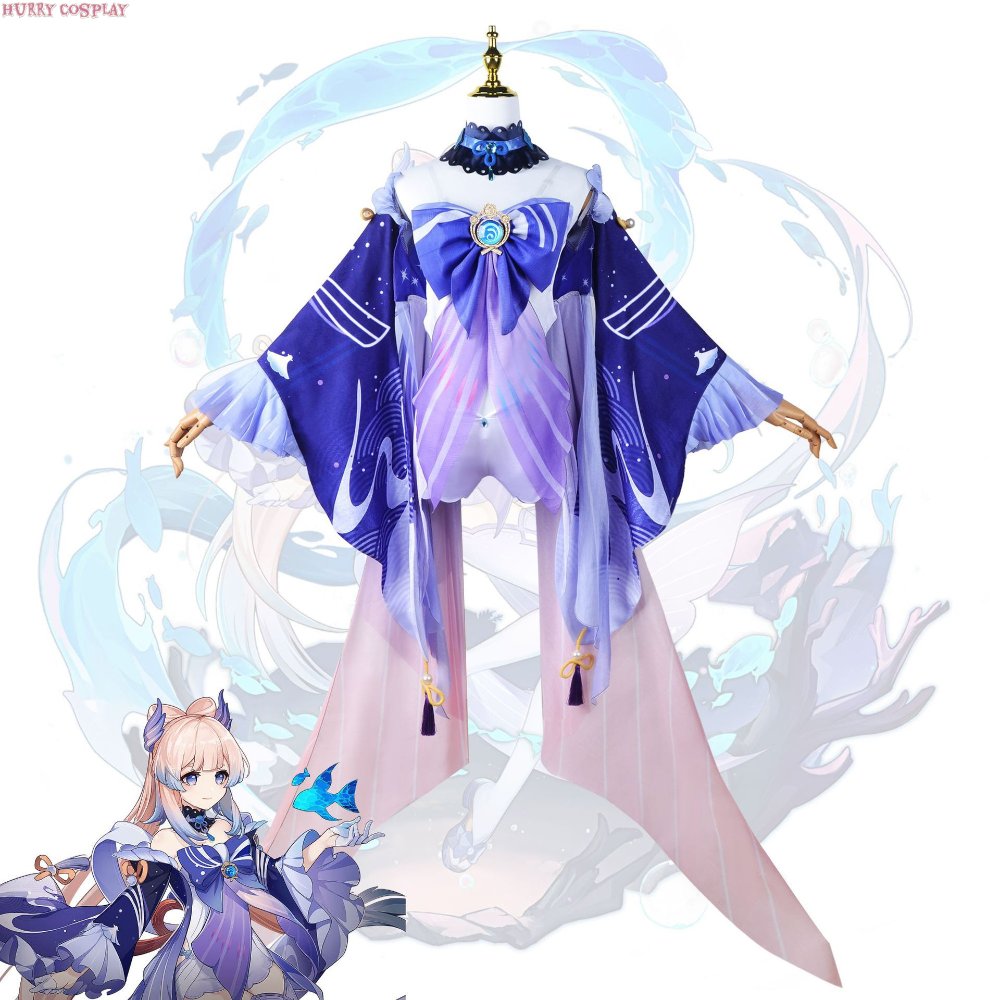 Game Cosplay,Genshin Impact,Genshin Impact Sangonomiya Kokomi Cosplay Costume